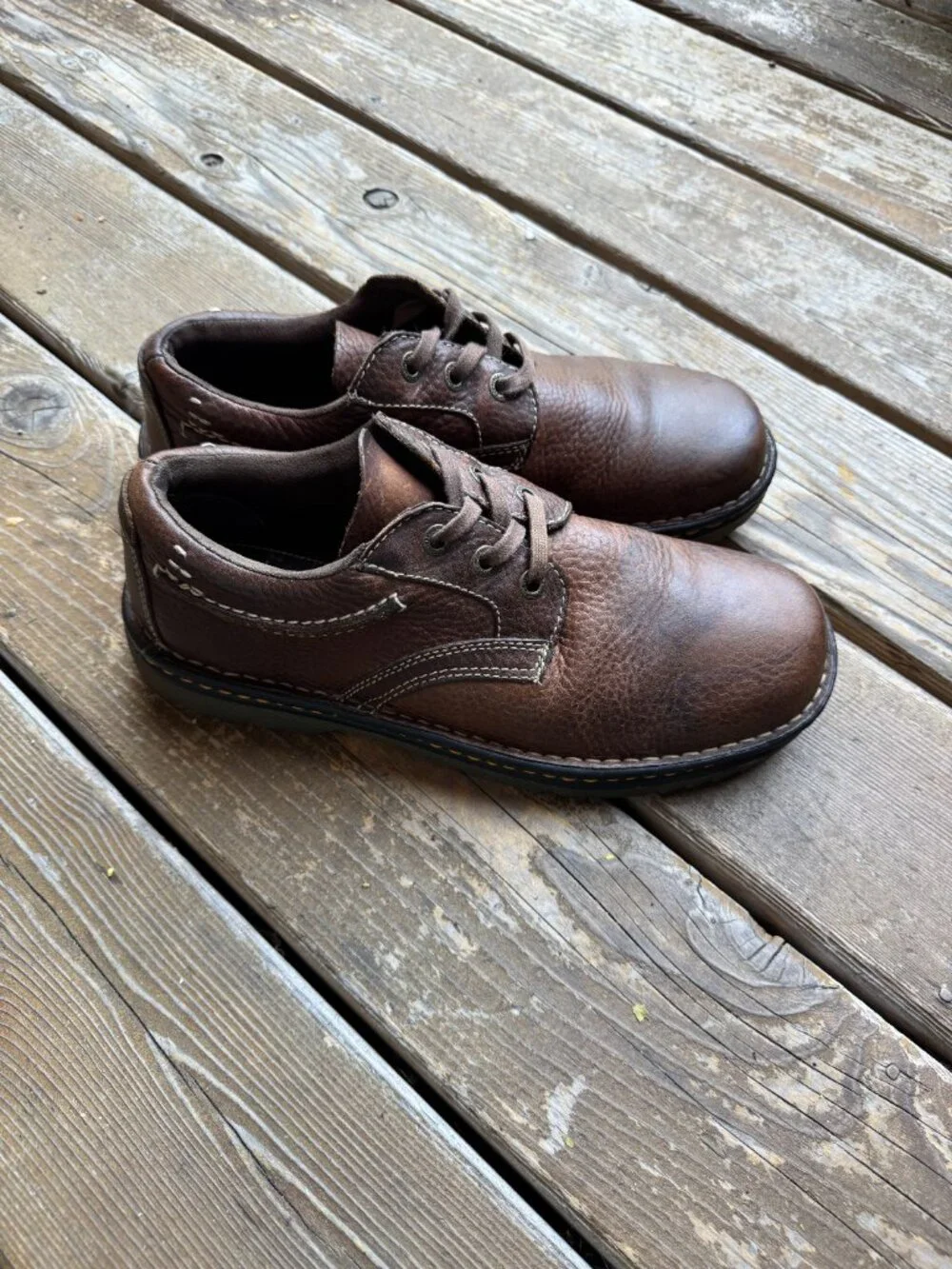 Dr Martens Ordell Brown Leather Lace Up 3 Eye Low Ankle Oxford in Men's 10